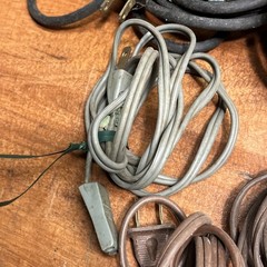 Vintage Electrical Cord Plug Lot Bakelite Lamp Appliance Wiring Untested