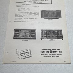 General Electric 1965 Stereo Consoles RC7831BWD-A, RC7836BPN-A Service Manual