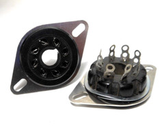 8 Pin CINCH USA NOS Octal K8A Tube Socket & Saddle (x1 pc) Black Phenolic 78-RS8