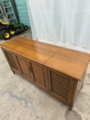 Mid-Century Fisher Stereo Radio Console w/Garrard Turntable