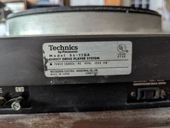 Technics SP-110Turntable w/ Shure SME-3009 II Arm & Shure V-15Type III Cartridge
