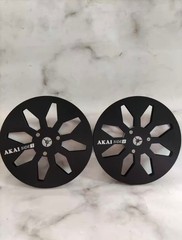 One Pair 7” Akai Tape Reel Silvery Aluminum Reel to Reel Empty Take up Reel