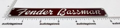 Fender Bassman Tweed Brown Amplifier Badge Custom Made Silver Aluminum