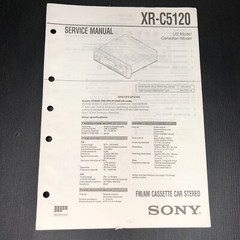 Sony XR-C5120 Car Stereo Service Manual o