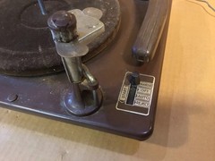 1940s Stromberg Carlson Turntable R-21225 & Sliding Drawer. Astatic QT-M Cart
