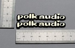 Polk Audio Speaker Badge Logo Emblem Name Plate Premium Gold Acrylic Pair