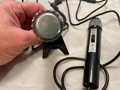 Realistic Dynamic 200 OHM Microphones Pair of Two Plug In Small Microphones VTG