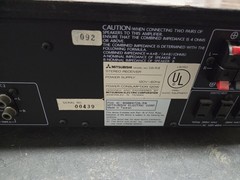 Mitsubishi DA-R8 AM FM STEREO RECEIVER Untested