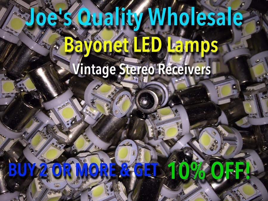 (8)BAYONET LED LAMP-6.3V-WARM WHITE-MC2505 MC2300-2105 /1888-1866/C27 C28 MC2125