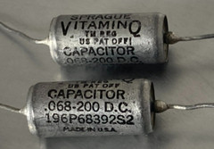 MATCHED PAIR VITAMIN Q 0.068uF/200V PIO GUITAR, TONE AUDIO ~ NOS~ 196P