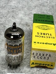 NOS NIB AMPEREX 12AX7A ECC83 MADE IN HOLLAND TUBE TESTS 100% AMPLITREX