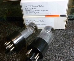 Pair GE Grey Plate 6v6 GTA Power Tubes 7/15 on the Orange Tester