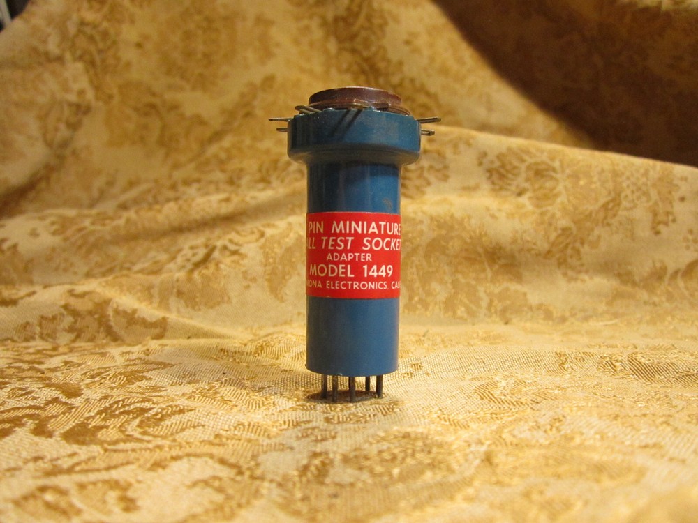 Pomona 10 pin Vacuum Tube Test Socket Adapter model 1710 nice Shape #2