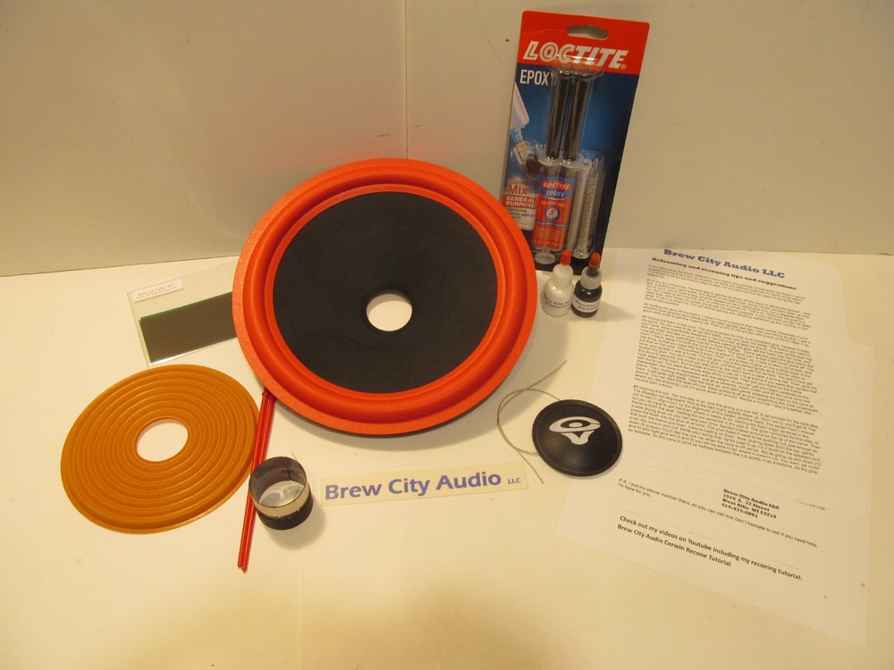 10″ Recone Kit for Cerwin Vega DX3 DXW10 DXW-10 woofer 8 ohms