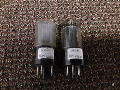 Pair Mixed 6V6GT / Dark Glass Vintage Radio Tube Guitar Audio Amp Tested