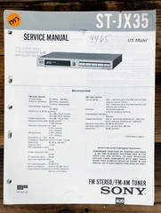 Sony ST-JX35 Tuner Service Manual *Original*