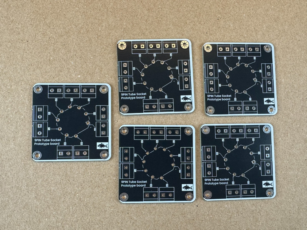 5 New 9-Pin Vacuum Tube Boards Prototype Adapter Sockets for DIY Breadboard (Qty