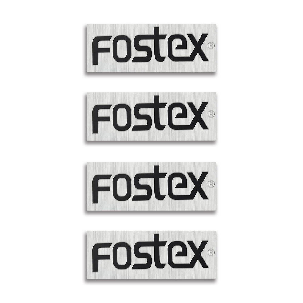 Fostex Speaker Grill logo Badge Custom Made Silver 33mm(1.3″)X12.5mm(0.49″)