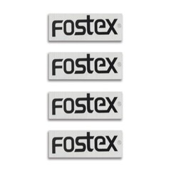Fostex Speaker Grill logo Badge Custom Made Silver 33mm(1.3″)X12.5mm(0.49″)