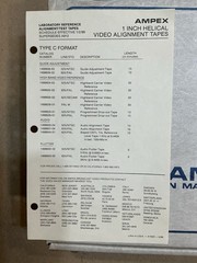 AMPEX TEST TAPE GUIDE ALIGNMENT TAPE 525 /NTSC TYPE C P/N 1498608-03