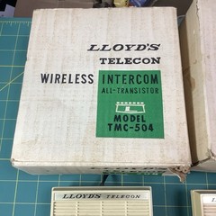 2 Vintage Lloyds Telecom TMC-504 Wireless Intercom. Both Power On! With Boxes