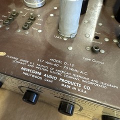 Vintage Newcomb Audio D-12 Tube Mono Amplifier ~ 6V6