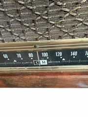 Curtis Mathes AM Tube Radio Wood Cabinet Tabletop Receiver