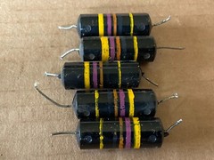 5 Sprague Bumble Bee .047 uf 20% 400v Capacitors TEST GOOD .057-.068 uf LOW LEAK