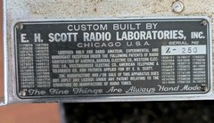 Vintage E.H. Scott Radio Laboratories Allwave 15 Serial Z-250 Tube Untested