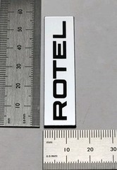 Rotel Turntable Reciever Equipment Badge Logo Emblem Premium Silver W/ Adhesive