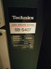 Vintage Pair Technics SB-S407 3 Way 150 Watts Hi-Fi Speakers Tan Cabinet W/Grill