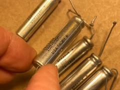 5 Vintage 1970s Sprague 100 uf 50v Axial 30D Tube Amp Capacitors TEST GOOD 1 NOS