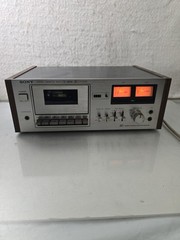 Sony TC-186SD Stereo Cassette Deck for Parts Or Repair Silver Faced Wooden Sides