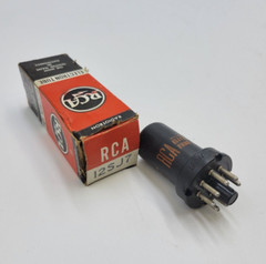 RCA 12SJ7 Electronic Radiotron Vacuum Tube Plug-In 8-Pin Octal Black Cylindrical