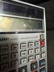 Vintage Sharp EL-525 Solar Cell Scientific Calculator – Working