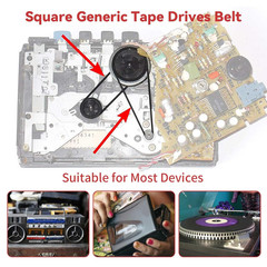 50 Bandas de goma cuadradas grabadora cassette psrs reparacion 40-135MM