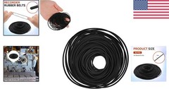 50 Pcs Recorder Rubber Belts for Cassette Player Repair 40-135 mm Black
