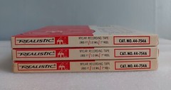 REALISTIC Recording tapes, 1800 ft. MYLAR, Reel to Reel. lot of 3. 7″