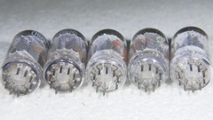 Five (5) RCA/GE (HP Label) 7025/12AX7/ECC83 Long Gray Plate USA