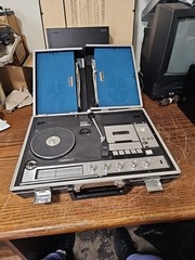 Crown SCP-71FW Compact Suitcase Stereo Tape Record Player. For Parts