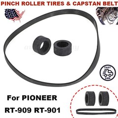 Pinch Roller Tires Replacement & Belt Kit For Pioneer RT-909 RT-901 Reel To Reel