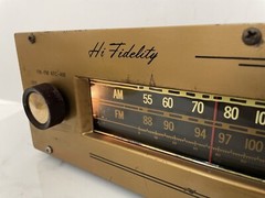 Vintage DeWald Tube Radio Receiver AM FM AFC 7-Tube L-803 A Powers On/Lights Up