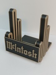 McIntosh Turntable Now Playing Record Display Stand – Upgraded Black & Gold