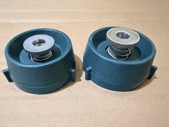 VIF International NAB Reel Hub Adapters Pair Blue 10.5” Reel to Reel Tape USA