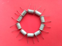 0.05 uF 400V 10% Silver PIO capacitor paper in oil vintage soviet ussr RARE NOS