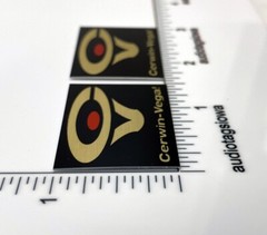 Cerwin Vega Speaker Badge Emblem Custom Made Aluminum Cerwin-Vega! Red Dot