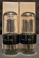 SYLVANIA 6SN7 GTB TUBE 1968 CHROME TOP HALO BLACK V PLATES MATCHED SET