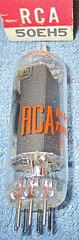 1 NOS RCA 50EH5 Vacuum Tube – 1961 Vintage Clear Top 5.5-Watt Beam Power Audio
