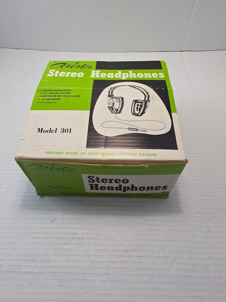 Vintage Arista Stereo Headphones. #301 Made In Japan. Untested.