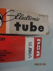 TWO TUBES 12JB6A BOTH BOXES HAVE A G ON BOX GOOD. FOUND AT ESTATE SALE